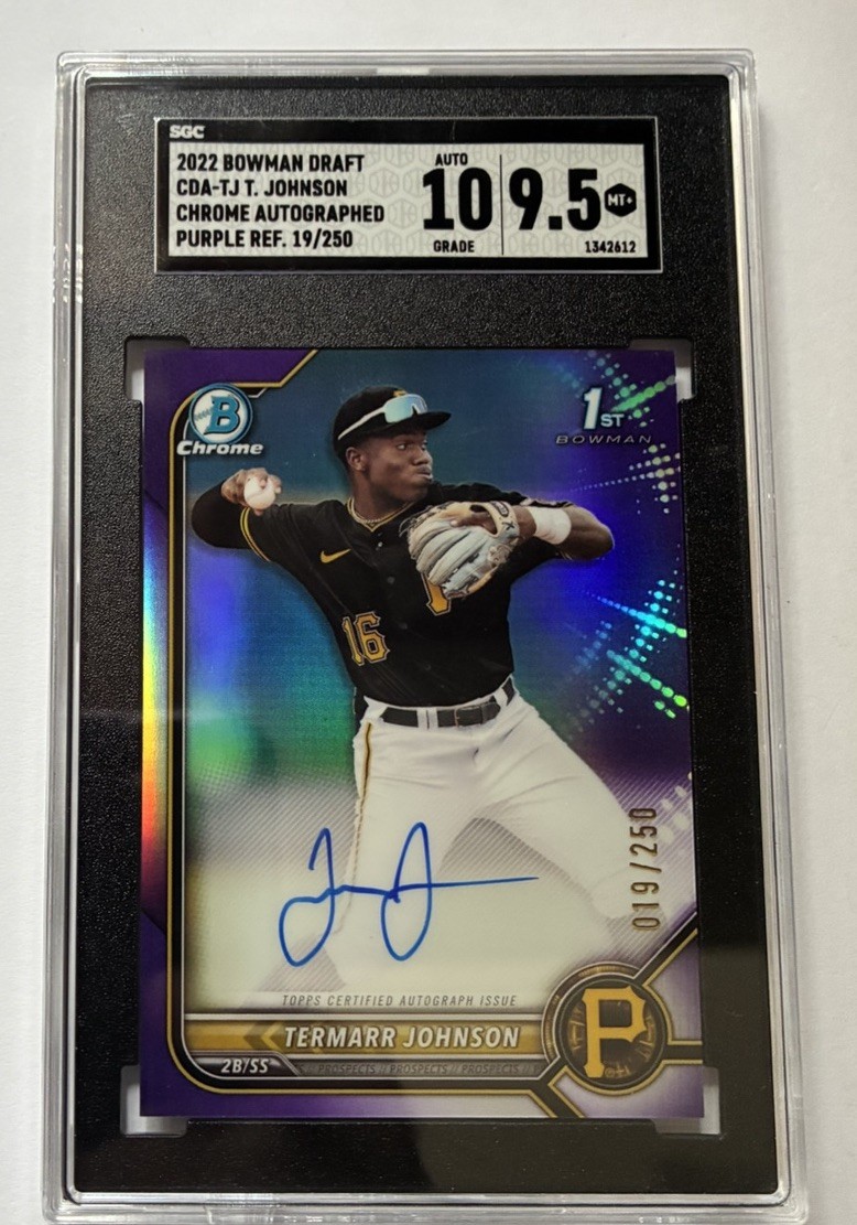 Termarr Johnson 2022 1st Bowman Chrome Draft-Auto #CDA-TJ Purple 19/250