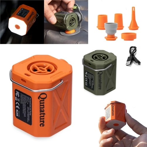 Qunature Mini Electric Air Pump USB Rechargeable Inflate Deflate Camping Light