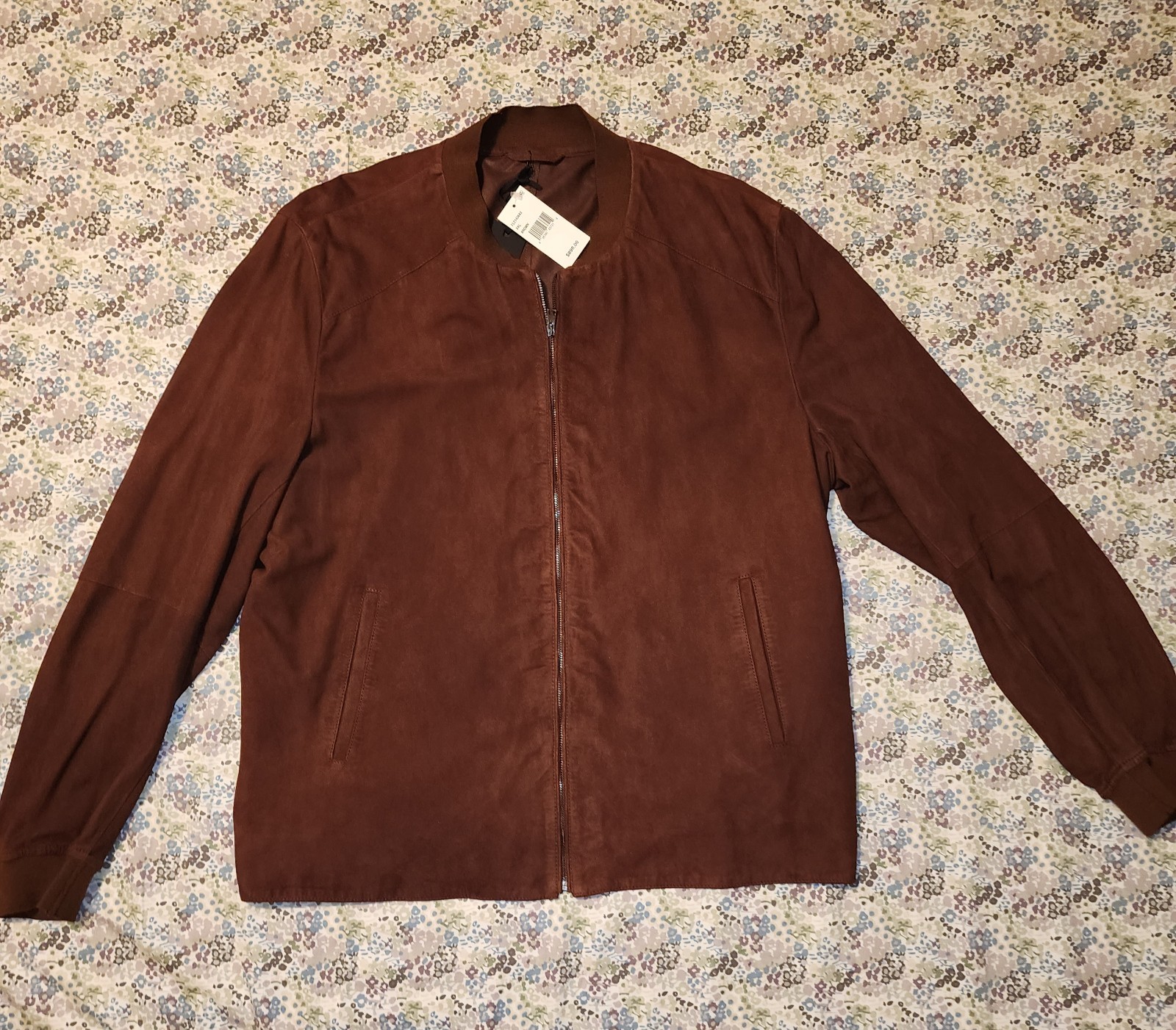 Saks Fifth Avenue Brown Suede Bomber Jacket XXL - $898