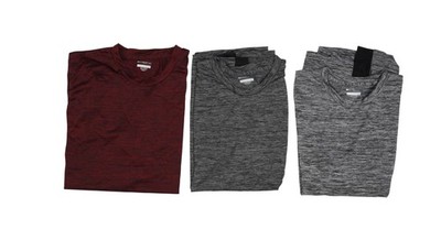 Essential Elements Shirt Mens Large Red Gray Short Sleeve Athletic Tee 3 Pack