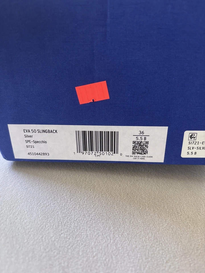 Zapatos de salón Stuart Weitzman Eva 50 de cuero con cordones para mujer 5,5 punta plateada en punta Foto 4 de 4