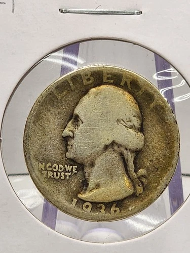 1936-P Washington Quarter Raw good