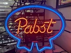 Vintage Pabst Blue Ribbon Neon Lighted Sign Works Perfectly