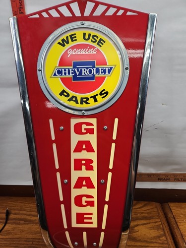 90s Metal We Use Genuine Chevrolet Parts Garage Light Up Sign Decor