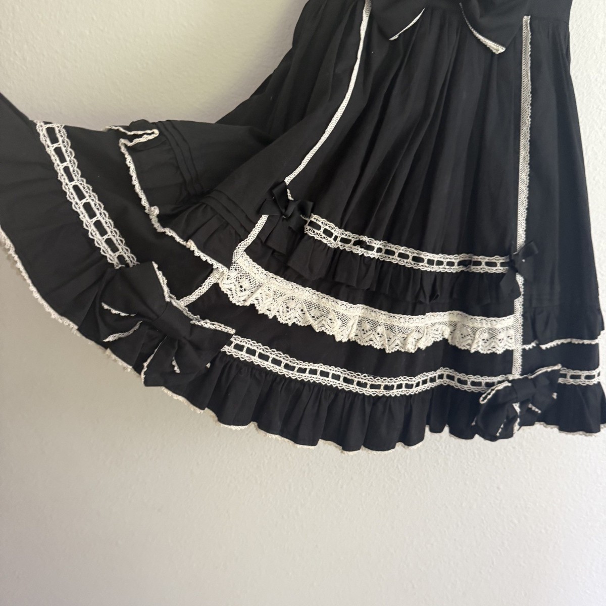 ANGELIC PRETTY Black Old School Style JSK Dress Sleeveless Black