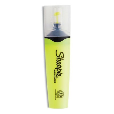 Sharpie Clearview Tank-Style Highlighter, Yellow Ink, Chisel Tip, 3/Pack