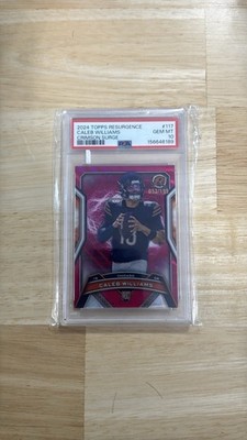Topps 2024 Resurgence Caleb Williams RC Bears #117 Crimson Surge /199 PSA 10