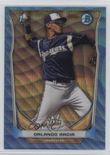 2014 Bowman Prospects Chrome Blue Wave Refractor Orlando Arcia #BCP71 3q5