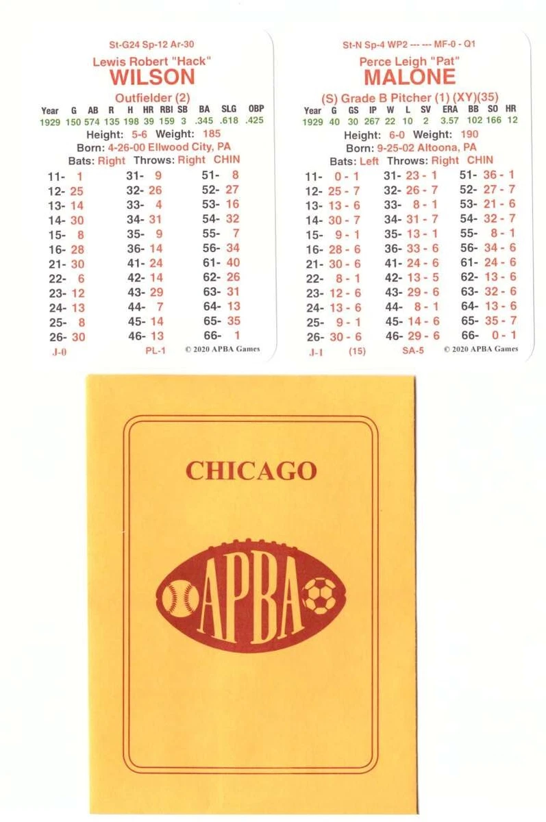 Set Complet De Cartes APBA Saison 1958 – 16 équipes, 320 Cartes – Jeu De Baseball