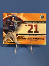 2023 BOWMAN CHROME SCOUTS TOP 100 ORANGE REF /25 PETE CROW-ARMSTRONG