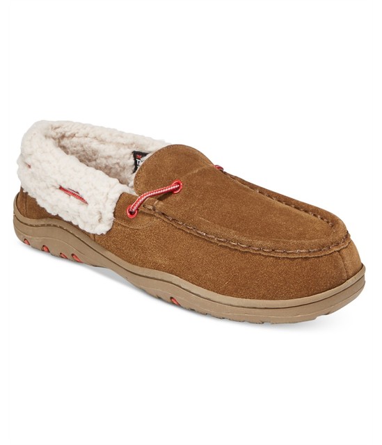 rockport men's slippers lined moccasins