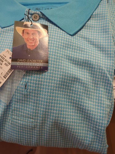 JoS. CAMISA HOMBRE A.BANK LEADBETTER GOLF AZUL LUNARES TELA SECADO RÁPIDO Grande - Imagen 2 de 5