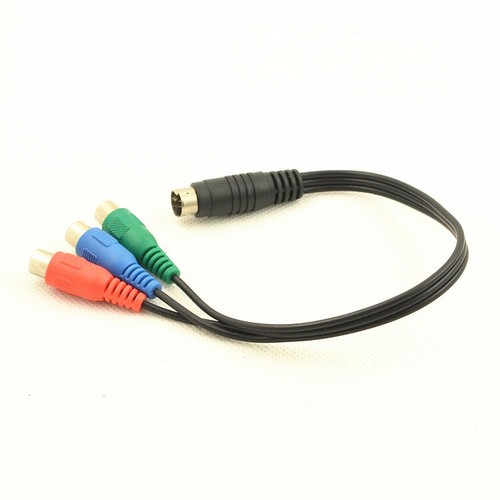 9 PIN S-Video Male to 3 RCA Female RGB TV HDTV Adapter Cable Cord S Video Plug - Picture 3 of 3