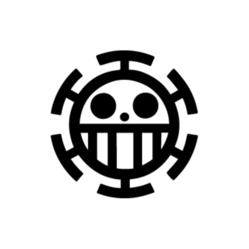 heart pirates - one piece vinyl decal - multiple colors