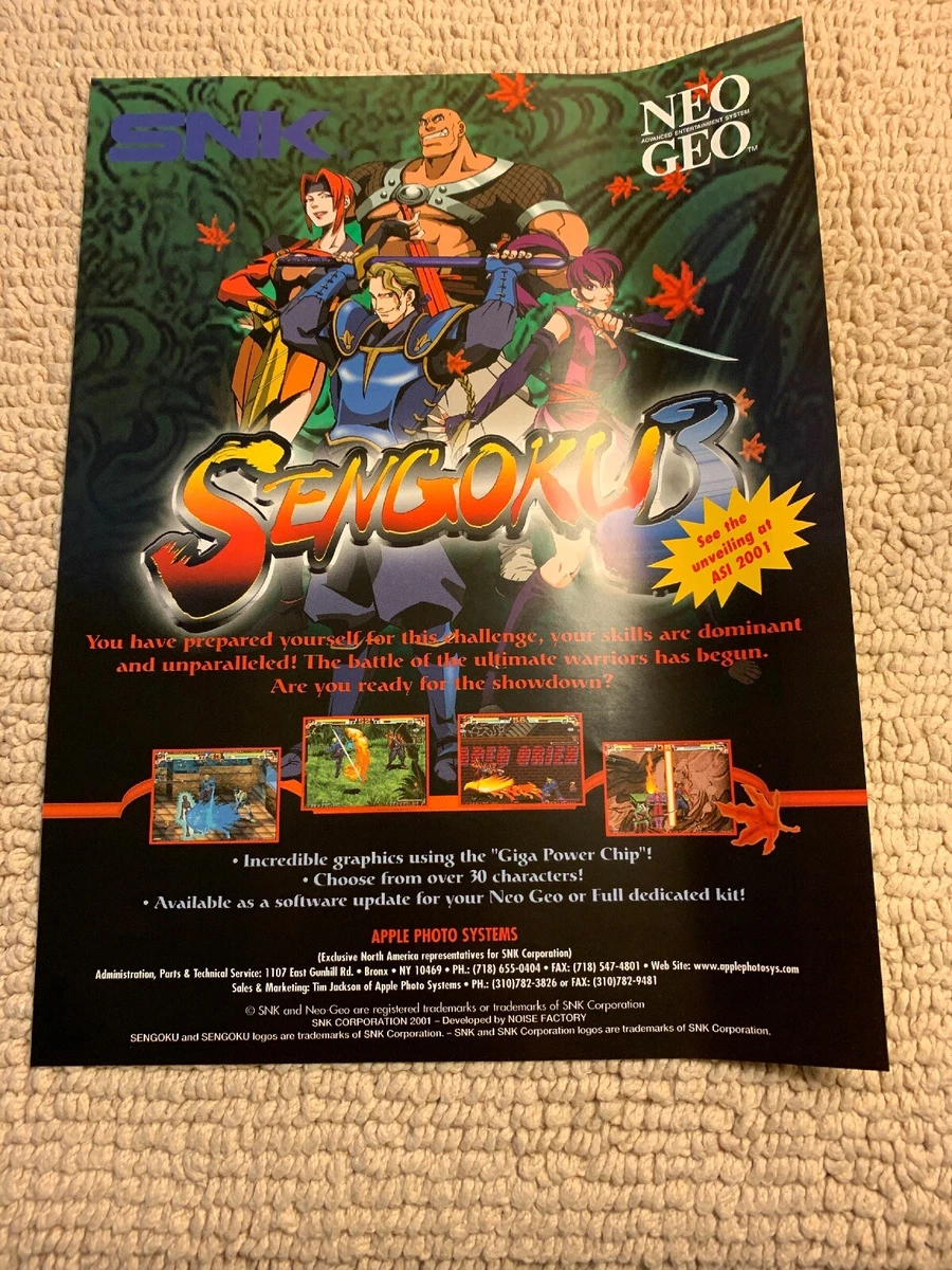 SENGOKU 2001 SNK NEO GEO AES Jap Original EUR 2.900,00 - FR SENGOKU 2001 SNK NEO GEO AES Jap Original EUR 2.900,00 - FR