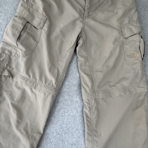 The North Face Convertible Zip-Off Trousers/Shorts Women's Sm Nylon Tan Hiking
