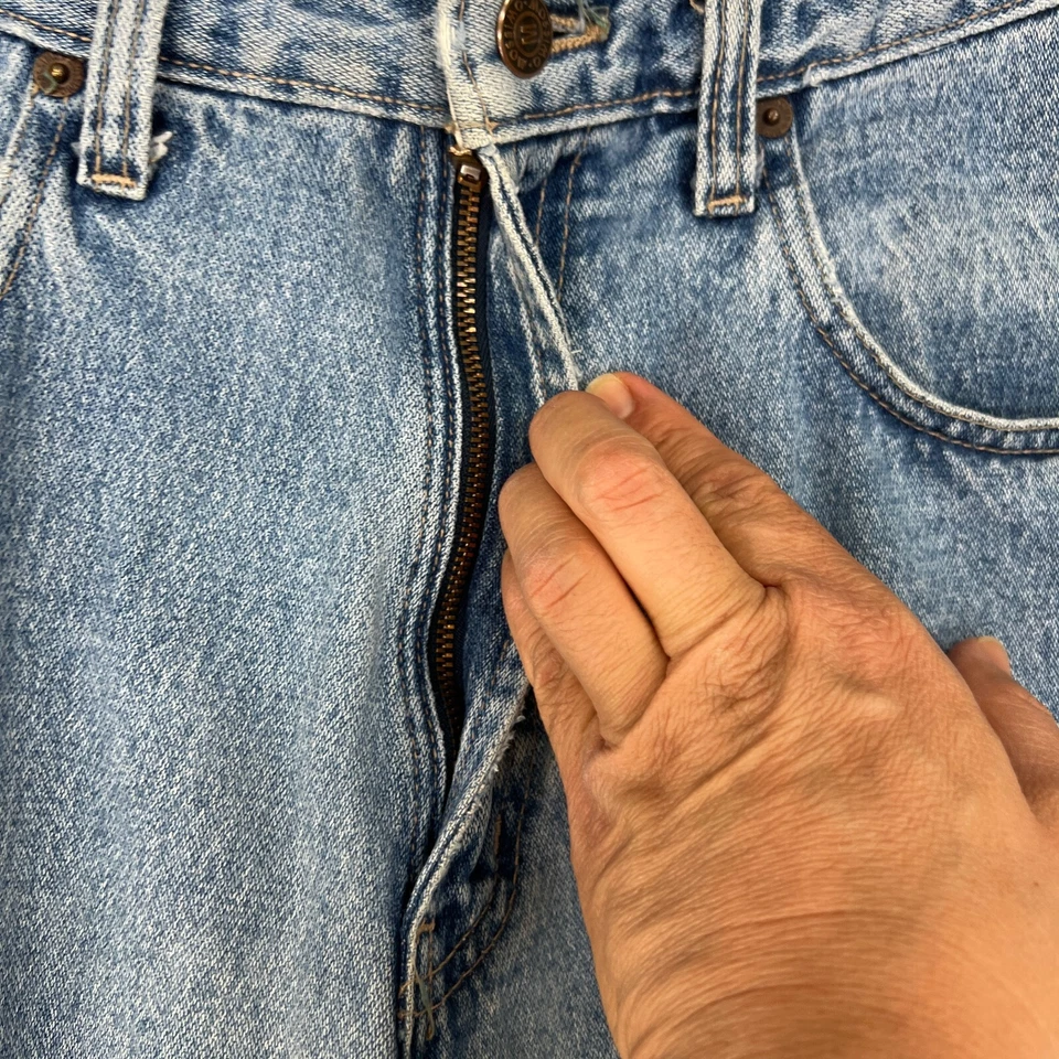 Pantalones de mezclilla vintage Mossimo 32 azules holgados Gene Streetwear patinador algodón hechos en EE. UU. Foto 4 de 4