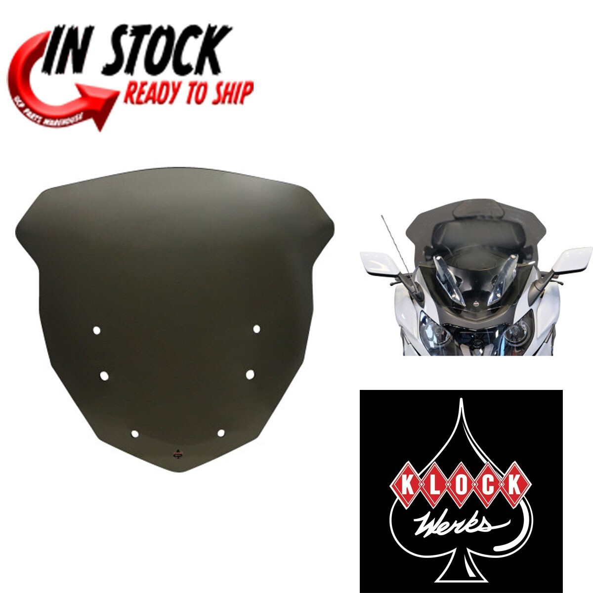 KLOCK WERKES FLARE WINDSHIELD TINTED 12-23 BMW BMW K1600GT, K1600B 