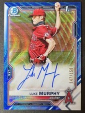 2021 Bowman Draft Chrome  Auto Blue Wave Refractor  #CDA-LMU Luke Murphy 147/150
