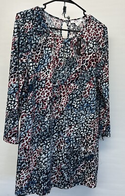 White House Black Market (WHBM)  woman multicolor cutout tunic Sz/ Large