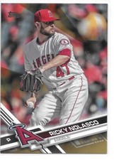 2017 Topps Series 2 Baseball Gold Ricky Nolasco 1984/2017 Angels