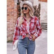Plaid Dropped Shoulder Longline Shirt