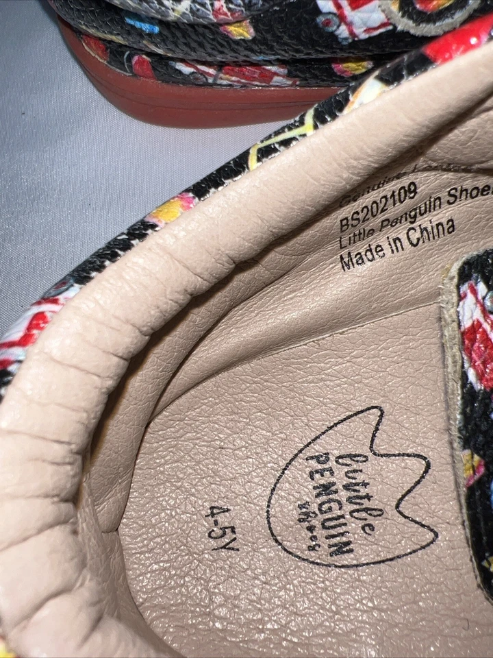 Boys Little Fire Truck Fire Fighter Print Leather Shoes 4-5 Years Little Kid - Image 4 of 4