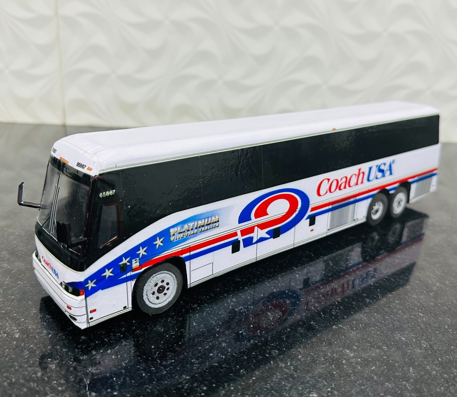 143 Scale MCI J4500 Coach USA Bus 100 Handmade Diorama eBay