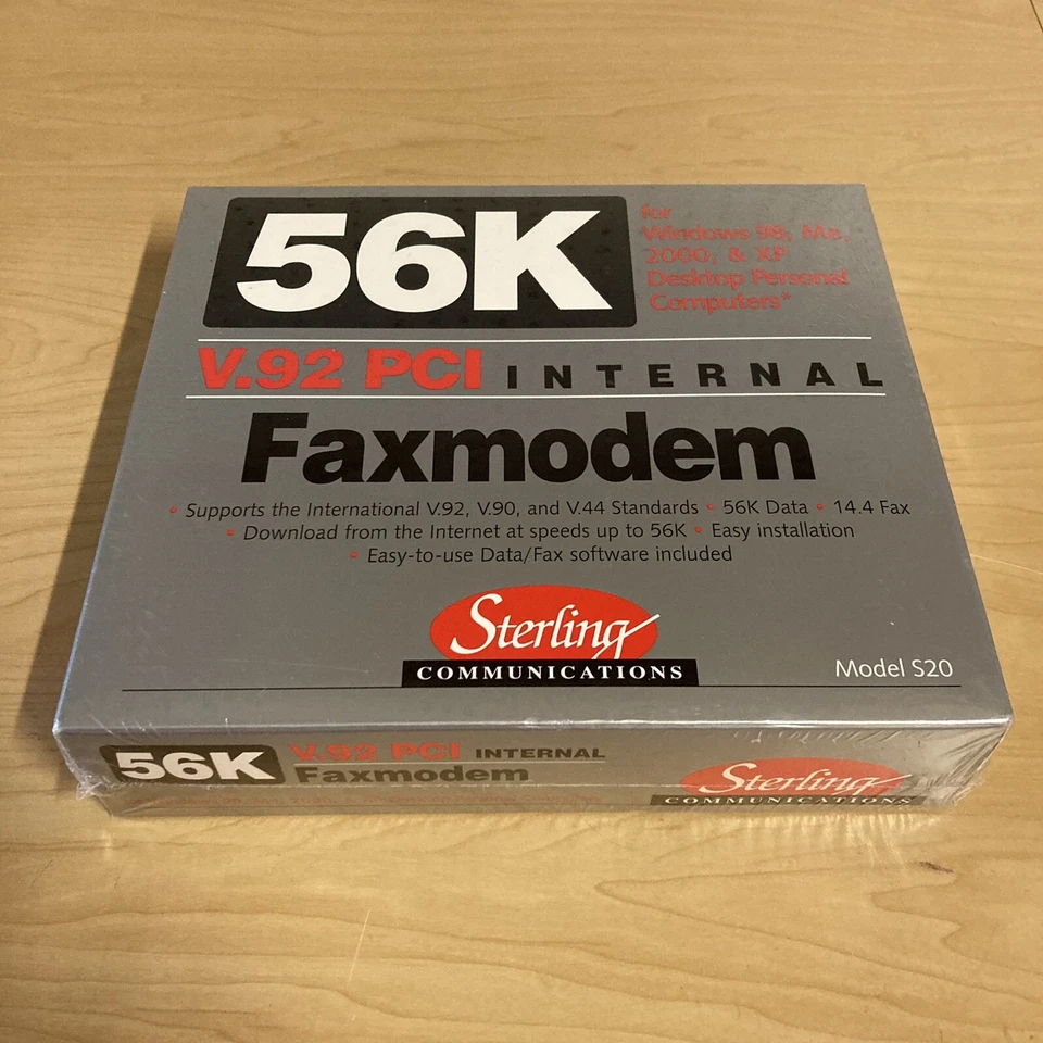 56K MODEM Internal Faxmodem V.92 PCI Sterling Communications Model S20 - Image 3 of 4