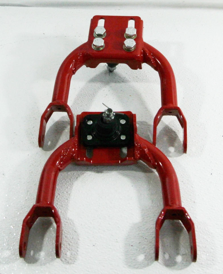 Brazo inclinable superior delantero + buje para 92-95 Honda Civic EX DX LX sedán 4D rojo Foto 4 de 4