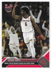 🔥BRONNY JAMES XRC 2023 BOWMAN U NOW BASKETBALL #16 USC RED PARALLEL 07/10🔥