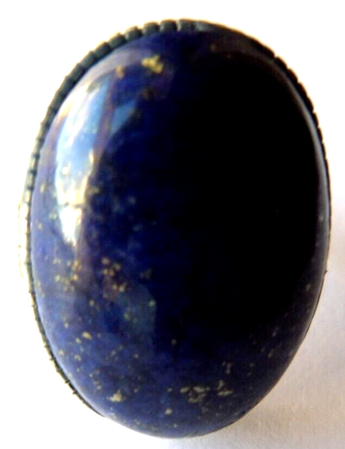 Bague Béryl Saphir Réglable 52-59 - 20x15 Mm, 14 Carats, Argent Massif 925, Neuve