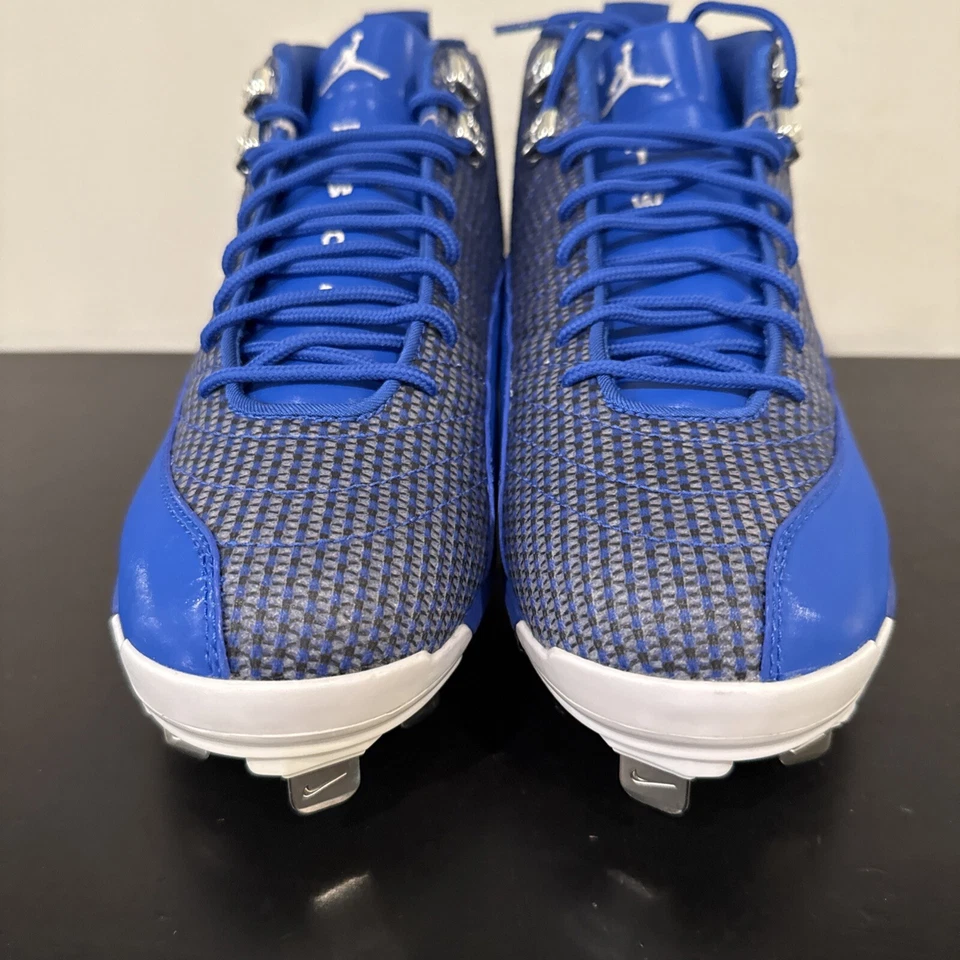 Botines de béisbol retro de metal para hombre talla 10 Jordan 12 juego azul real 854567-400 Foto 3 de 4