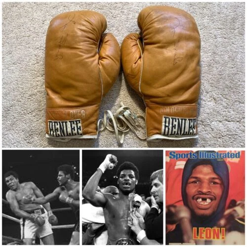 Leon Spinks Autographed Boxing Gloves