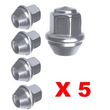5x RADMUTTERN SATZ M12 X 1,5 CHROM KEGELBUND F FÜR LEICHTMETALLFELGEN