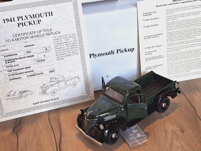 1/24 1941 Plymouth PT125 pickup Chrysler Danbury Mint OVP Box Certif. instruct.
