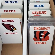 32 TALL Sports Card Dividers with FREE Custom NFL Team Logo Labels