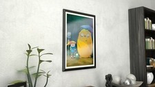 Adventure Time & My Neighbor Totoro Crossover Framed Acrylic/Plexiglass Poster