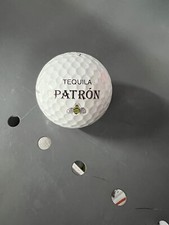 LOGO GOLF BALL-RARE ORIGINAL TEQUILA PATRON TEXT WITH GREEN LOGO PROV BALL