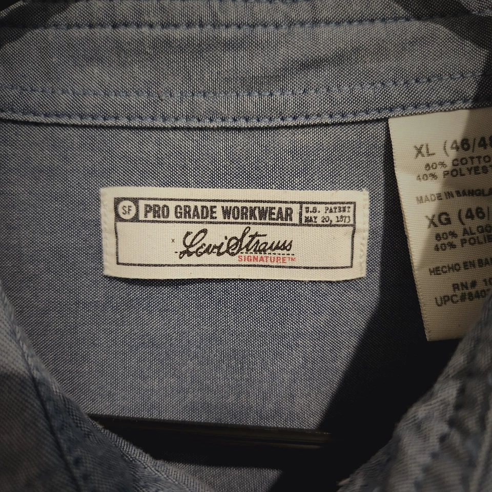 Camisa de manga larga Levi's Pro Grade Work Wear XL 46/48 resistente BONITA Foto 2 de 4