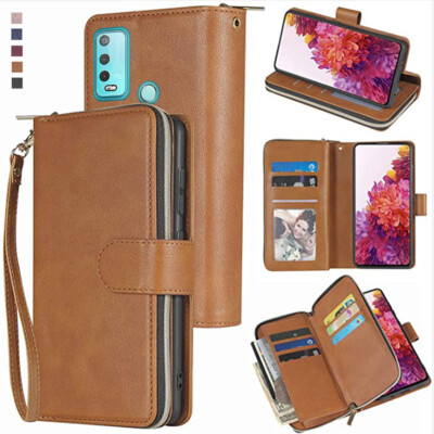 Wiko Power U30 Wallet Case 9Card Zipper Slots Kickstand Flip Leather Phone Case