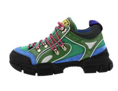Gucci Flashtrek Green Low-Top Sneaker Z2901 Men's Size 8 G / 8.5