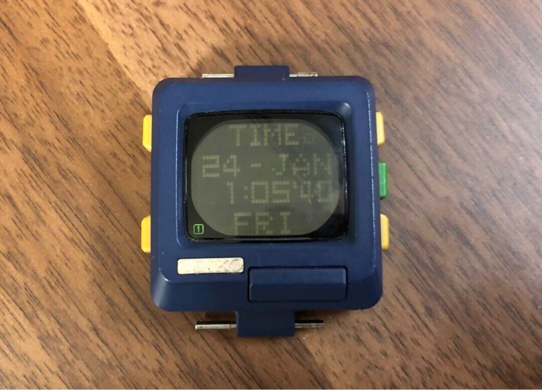 SEIKO TIMETRON W853-4000 QUARTZ Navy Blue Digital Watch SEIKO TIMETRON W853-4000 QUARTZ Navy Blue Digital Watch