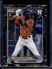 2024 Bowman Chrome German Ramirez #BAP-93 Yellow Lunar Refractor /75