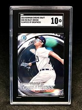 2020 Bowman Chrome Draft Glimpses of Greatness #GOG-RG Riley Greene RC SGC 10