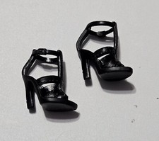 2009 Barbie Basics No. 2-Collection 001.5- Black Strappy OT Ankle Stilettos