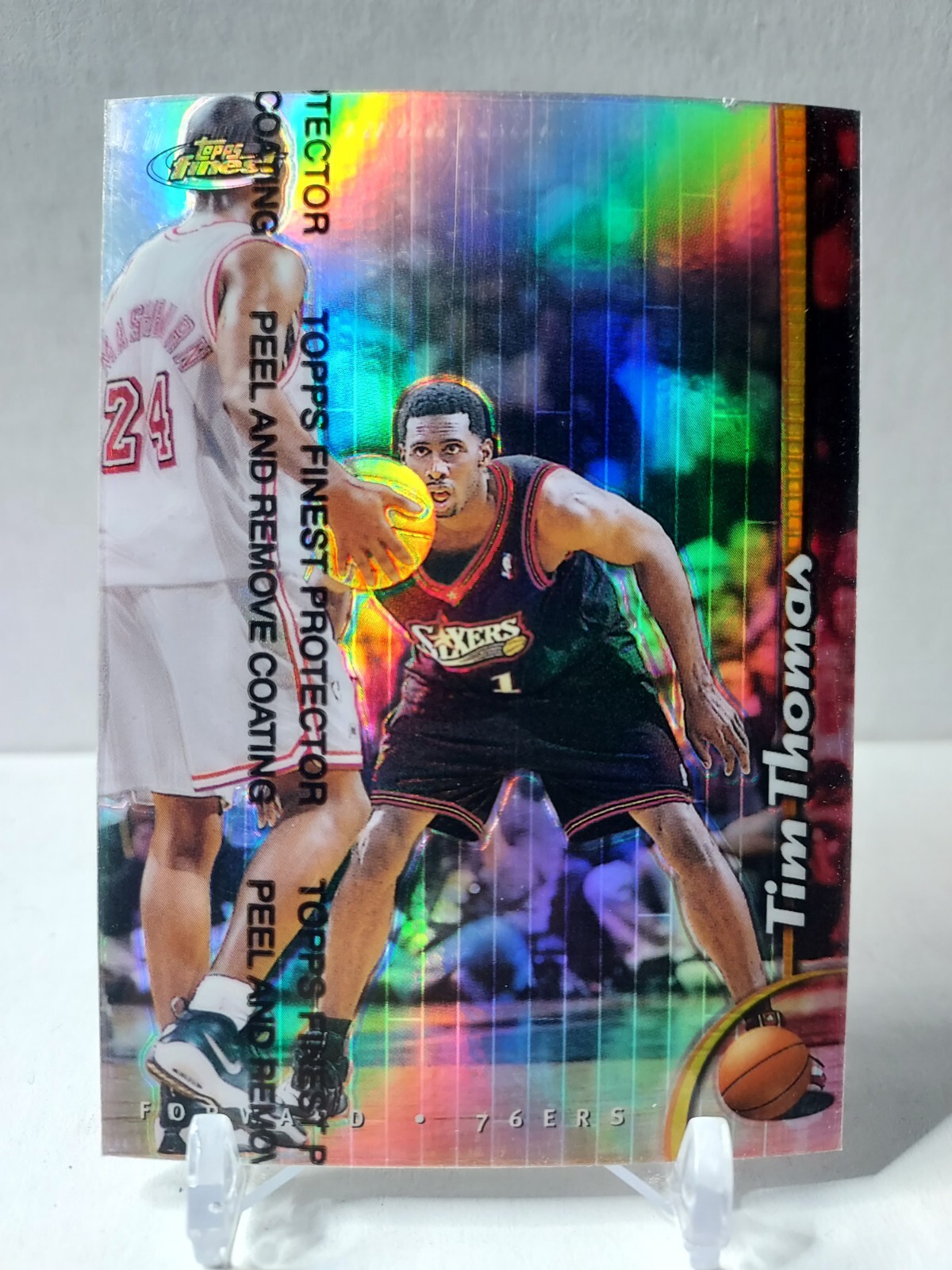 1998-99 Topps Finest Refractors #155 Tim Thomas Philadelphia 76ers With Coating