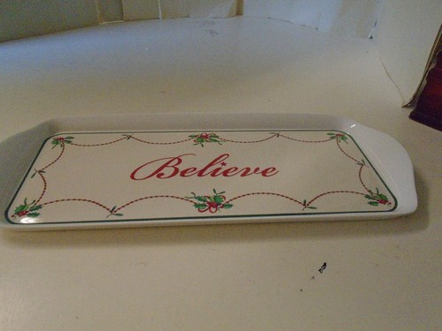Plato de bandeja para servir Spode Believe nuevo en caja boca bocadillo Navidad Santa sándwich - Imagen 4 de 5