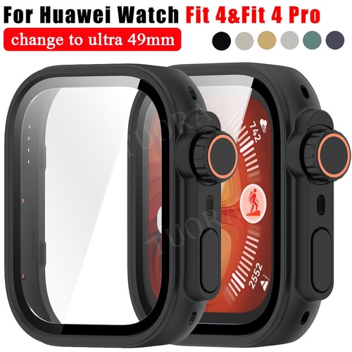 Screen Protector For Huawei Watch Fit 3/4/4 Pro Upgrade to Ultra 2 PC Case+Glass