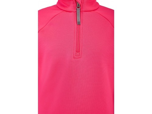 Spyder Savona Zip T-Neck Fleece KIDS Ski Snow Half Zip Sweater Hot Neon Pink New - Picture 15 of 16